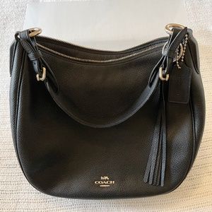 Coach Sutton Hobo Bag (Black/Goldtone Hardware)